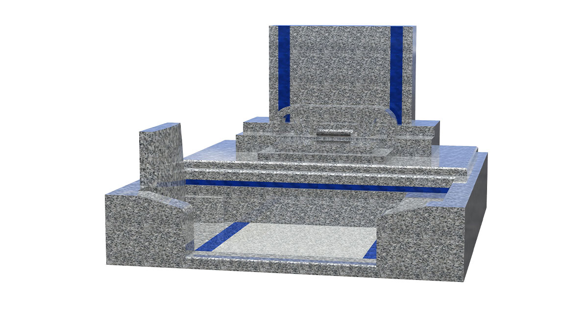 洋型「ファシル」型＋外柵「レグール」 墓誌付